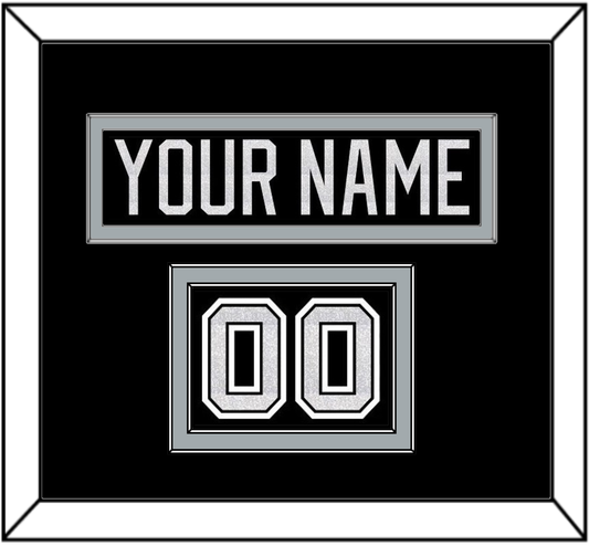 Los Angeles Nameplate & Number (Shoulder) - Home Black - Signature Tier 2