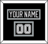 Los Angeles Nameplate & Number (Shoulder) - Home Black - Double Mat 2