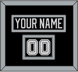 Los Angeles Nameplate & Number (Shoulder) - Home Black - Double Mat 2