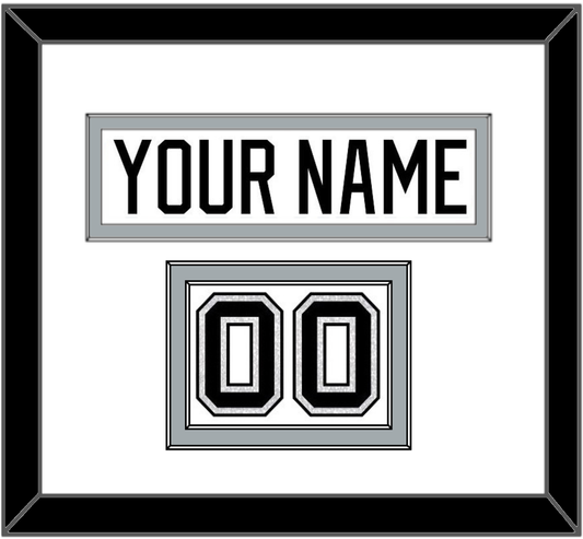 Los Angeles Nameplate & Number (Shoulder) - Road White - Signature Tier 1