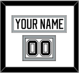 Los Angeles Nameplate & Number (Shoulder) - Road White - Double Mat 1