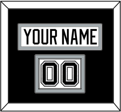 Los Angeles Nameplate & Number (Shoulder) - Road White - Signature Tier 2