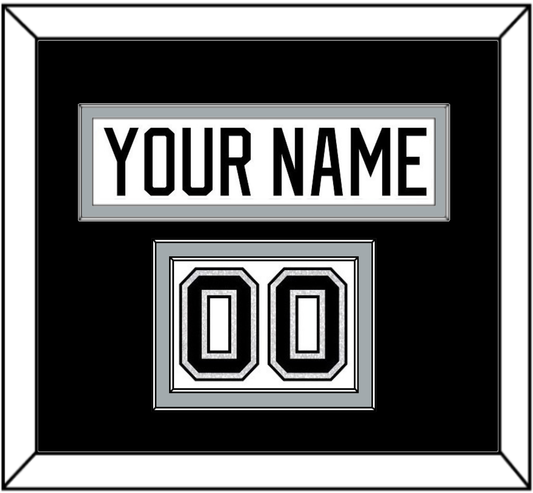 Los Angeles Nameplate & Number (Shoulder) - Road White - Signature Tier 2