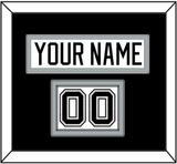 Los Angeles Nameplate & Number (Shoulder) - Road White - Double Mat 2