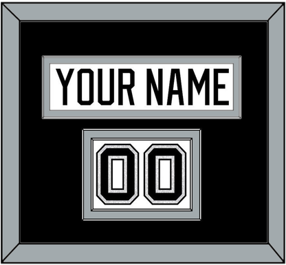 Los Angeles Nameplate & Number (Shoulder) - Road White - Signature Tier 2