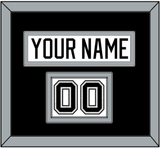Los Angeles Nameplate & Number (Shoulder) - Road White - Double Mat 2