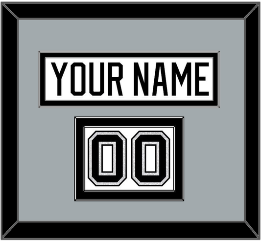 Los Angeles Nameplate & Number (Shoulder) - Road White - Signature Tier 3
