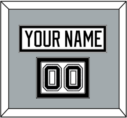 Los Angeles Nameplate & Number (Shoulder) - Road White - Signature Tier 3