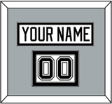Los Angeles Nameplate & Number (Shoulder) - Road White - Double Mat 3