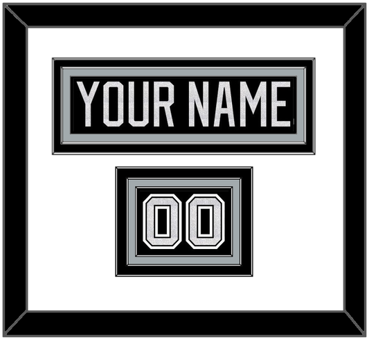 Los Angeles Nameplate & Number (Shoulder) - Home Black - Premier Tier 1
