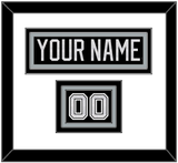 Los Angeles Nameplate & Number (Shoulder) - Home Black - Triple Mat 1