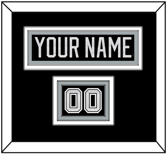 Los Angeles Nameplate & Number (Shoulder) - Home Black - Premier Tier 2