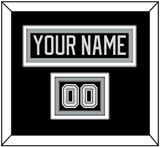 Los Angeles Nameplate & Number (Shoulder) - Home Black - Triple Mat 2
