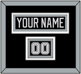 Los Angeles Nameplate & Number (Shoulder) - Home Black - Triple Mat 2