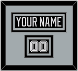 Los Angeles Nameplate & Number (Shoulder) - Home Black - Triple Mat 3
