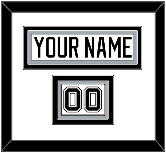 Los Angeles Nameplate & Number (Shoulder) - Road White - Premier Tier 1