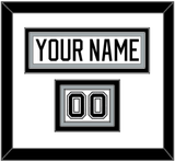 Los Angeles Nameplate & Number (Shoulder) - Road White - Triple Mat 1