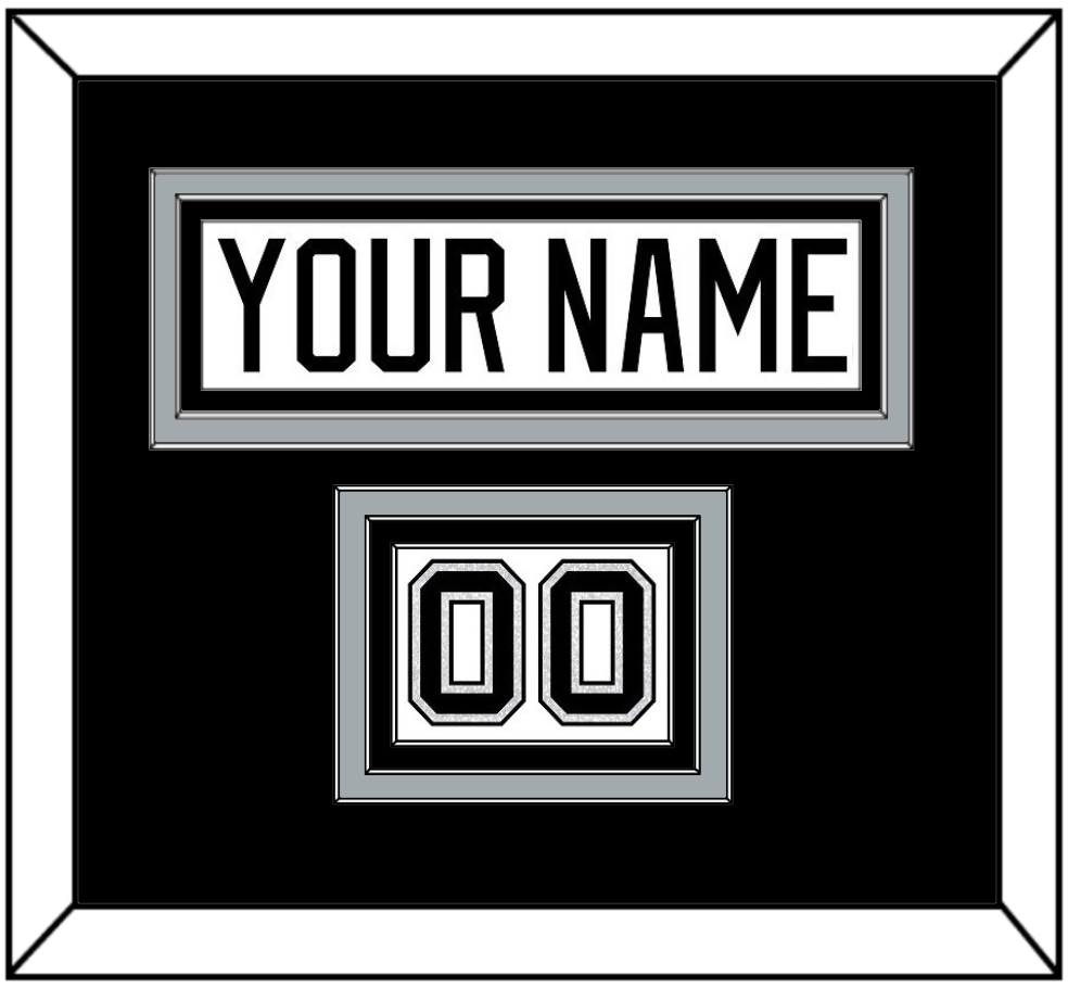Los Angeles Nameplate & Number (Shoulder) - Road White - Premier Tier 2