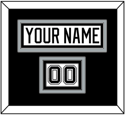 Los Angeles Nameplate & Number (Shoulder) - Road White - Premier Tier 2