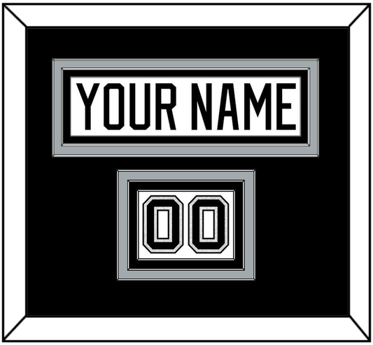 Los Angeles Nameplate & Number (Shoulder) - Road White - Premier Tier 2