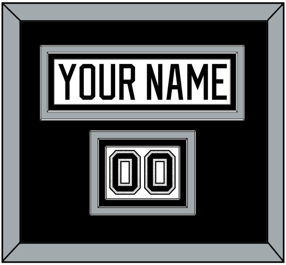 Los Angeles Nameplate & Number (Shoulder) - Road White - Premier Tier 2