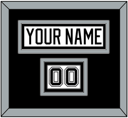 Los Angeles Nameplate & Number (Shoulder) - Road White - Premier Tier 2