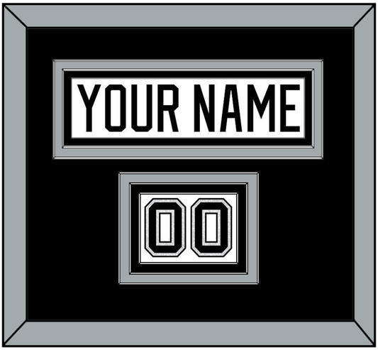 Los Angeles Nameplate & Number (Shoulder) - Road White - Premier Tier 2