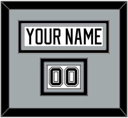 Los Angeles Nameplate & Number (Shoulder) - Road White - Premier Tier 3