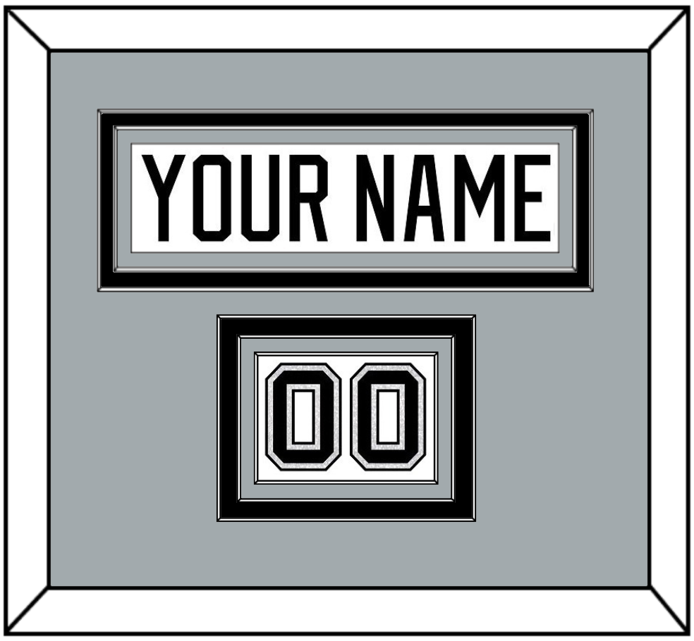 Los Angeles Nameplate & Number (Shoulder) - Road White - Premier Tier 3