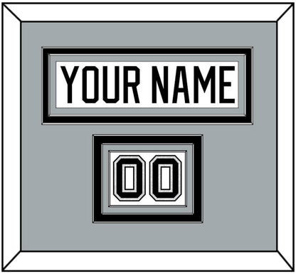 Los Angeles Nameplate & Number (Shoulder) - Road White - Premier Tier 3