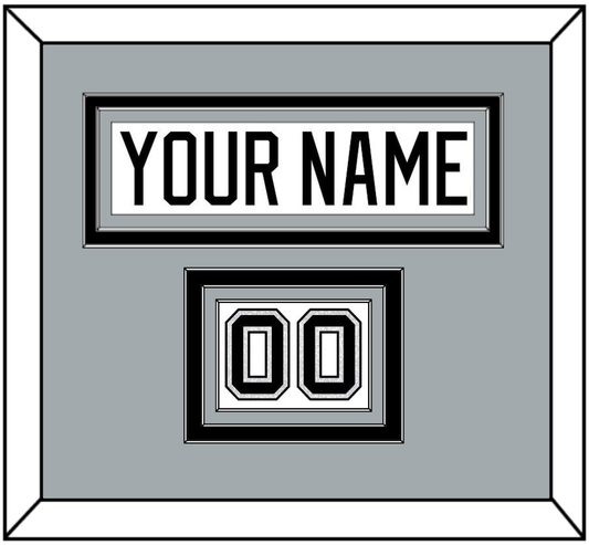 Los Angeles Nameplate & Number (Shoulder) - Road White - Premier Tier 3