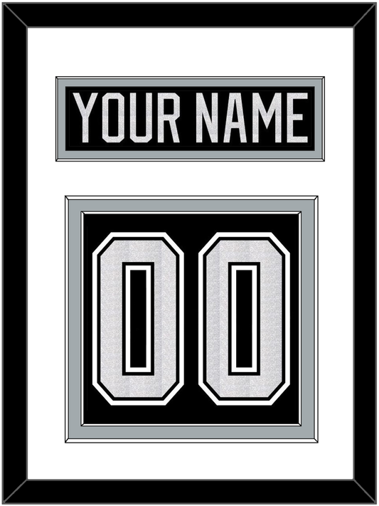 Los Angeles Nameplate & Number (Back) - Home Black - Signature Tier 1