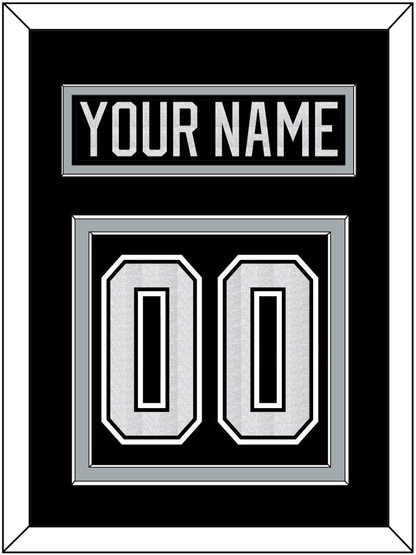Los Angeles Nameplate & Number (Back) - Home Black - Signature Tier 2