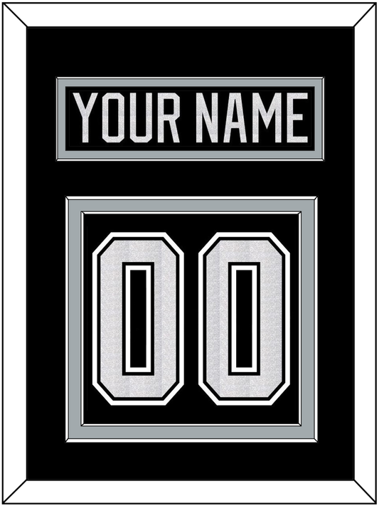 Los Angeles Nameplate & Number (Back) - Home Black - Signature Tier 2