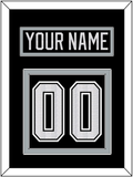 Los Angeles Nameplate & Number (Back) - Home Black - Double Mat 2