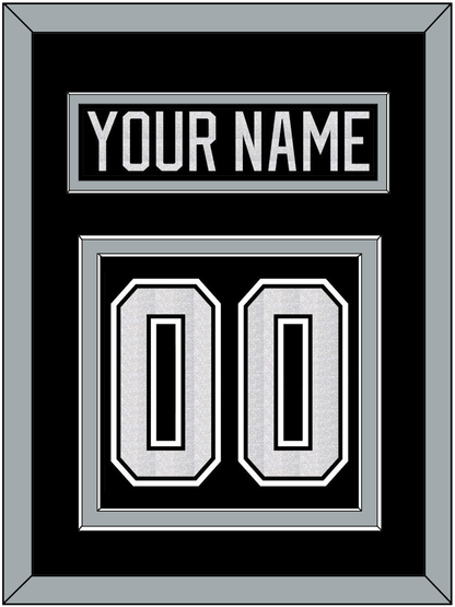 Los Angeles Nameplate & Number (Back) - Home Black - Signature Tier 2