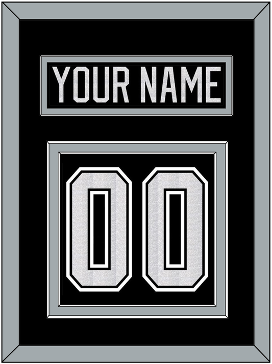 Los Angeles Nameplate & Number (Back) - Home Black - Signature Tier 2