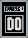 Los Angeles Nameplate & Number (Back) - Home Black - Double Mat 2