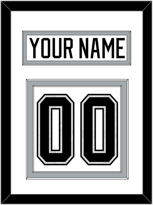 Los Angeles Nameplate & Number (Back) - Road White - Signature Tier 1