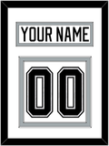 Los Angeles Nameplate & Number (Back) - Road White - Double Mat 1
