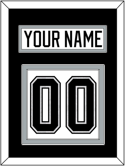 Los Angeles Nameplate & Number (Back) - Road White - Signature Tier 2