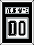 Los Angeles Nameplate & Number (Back) - Road White - Double Mat 2