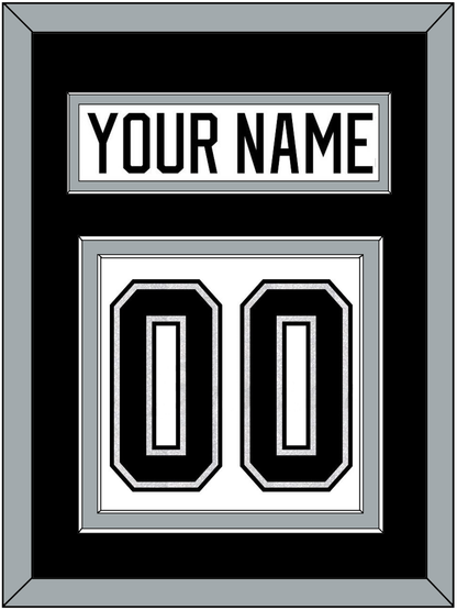 Los Angeles Nameplate & Number (Back) - Road White - Signature Tier 2