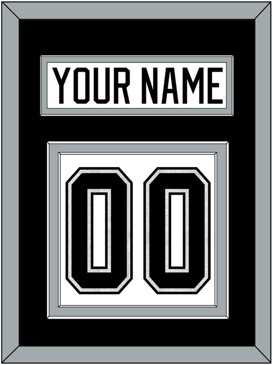 Los Angeles Nameplate & Number (Back) - Road White - Signature Tier 2
