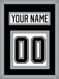 Los Angeles Nameplate & Number (Back) - Road White - Double Mat 2