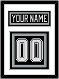 Los Angeles Nameplate & Number (Back) - Home Black - Triple Mat 1