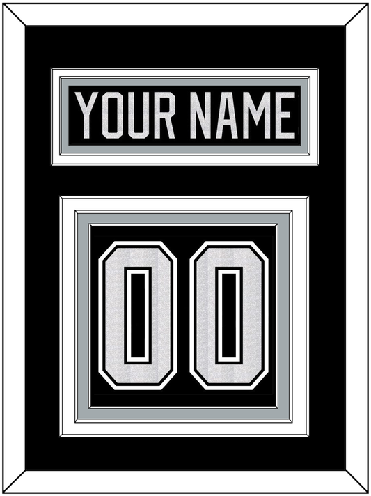 Los Angeles Nameplate & Number (Back) - Home Black - Premier Tier 2