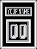 Los Angeles Nameplate & Number (Back) - Home Black - Triple Mat 2