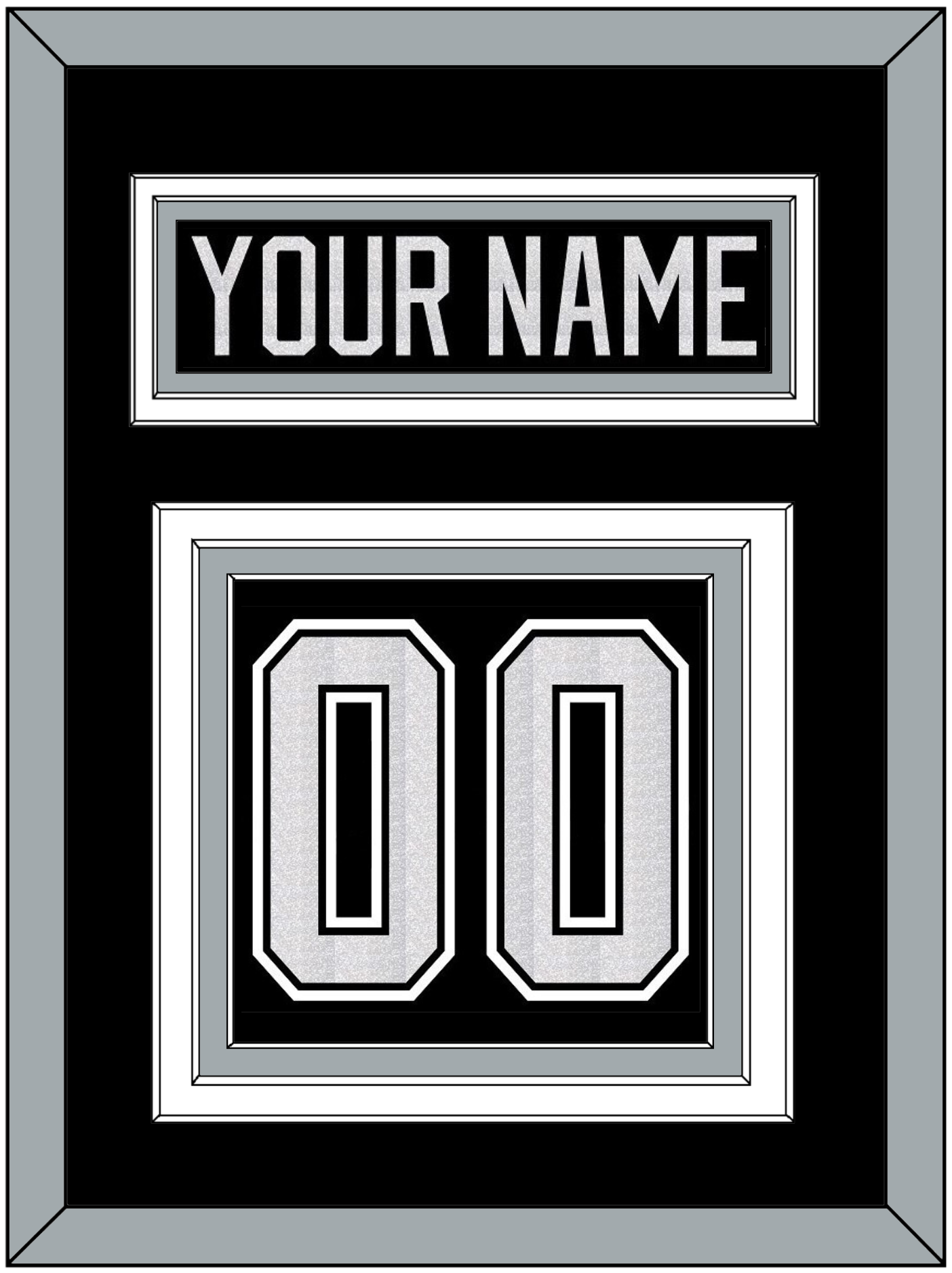 Los Angeles Nameplate & Number (Back) - Home Black - Premier Tier 2