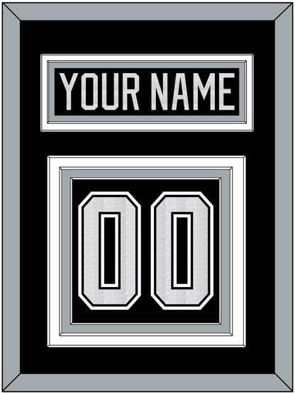 Los Angeles Nameplate & Number (Back) - Home Black - Premier Tier 2